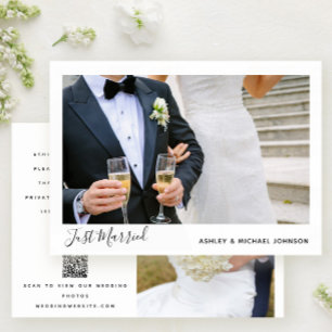 Faire-part Juste marié 2 Photo QR Code ElopopMariage
