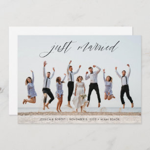 Faire-part Juste marié Moderne Calligraphie Mariage photo