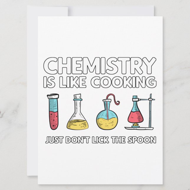 Faire-part La chimie est comme la Cuisine (Devant)