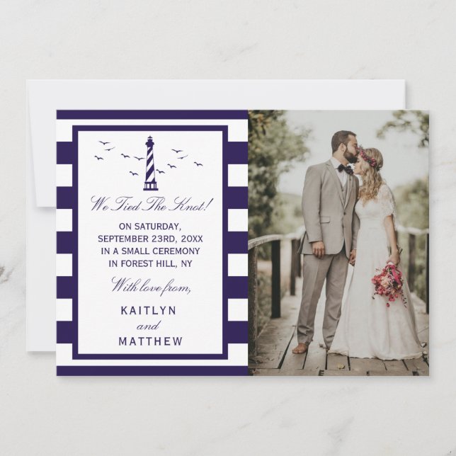 Faire-part La collection de Mariages du phare nautique (Devant)