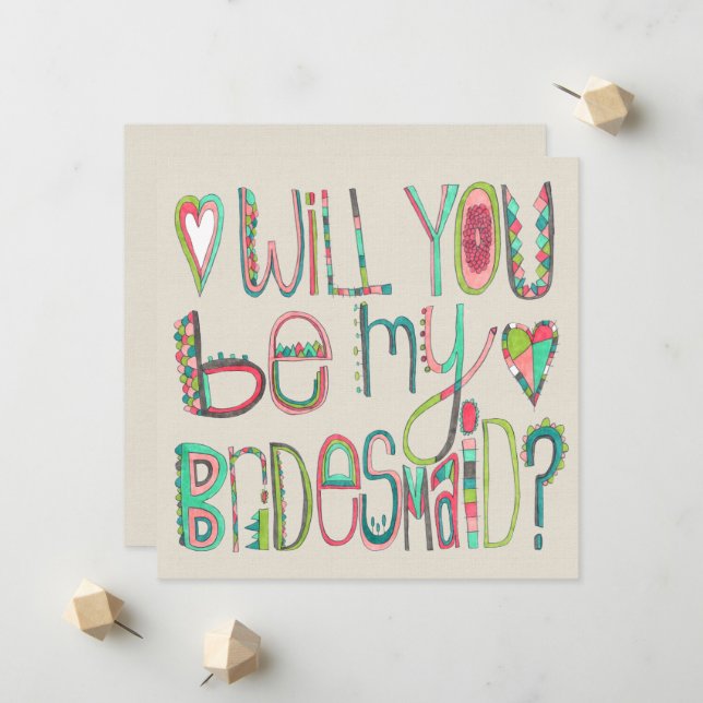 Faire-part La Mariée Sera-T-Elle Ma Typographie D'Épouse ? (Devant/Arrière en situation)