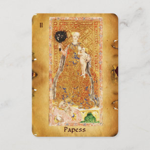 FAIRE-PART LA RENAISSANCE ANTIQUE TAROTS 2/PAPESS (CHARITÉ)