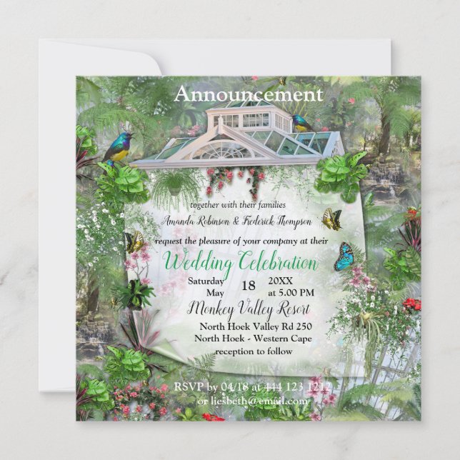 Faire-part La serre victorienne (Devant)