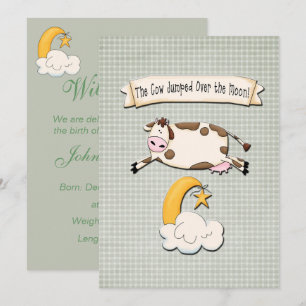 Faire-part La vache a sauté au-dessus de la lune