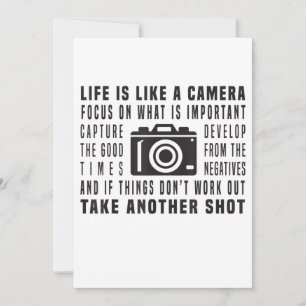 Faire-part La Vie Du Photographe Est Comme Une Caméra Photogr