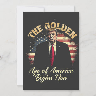 Faire-part L'âge d'or de l'Amérique commence maintenant Trump