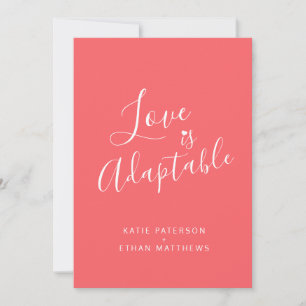 Faire-part L'amour corail est adaptable changement streaming 