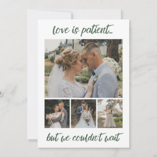 Faire-part L'amour est patient 6 Mariage photo Elopement anno