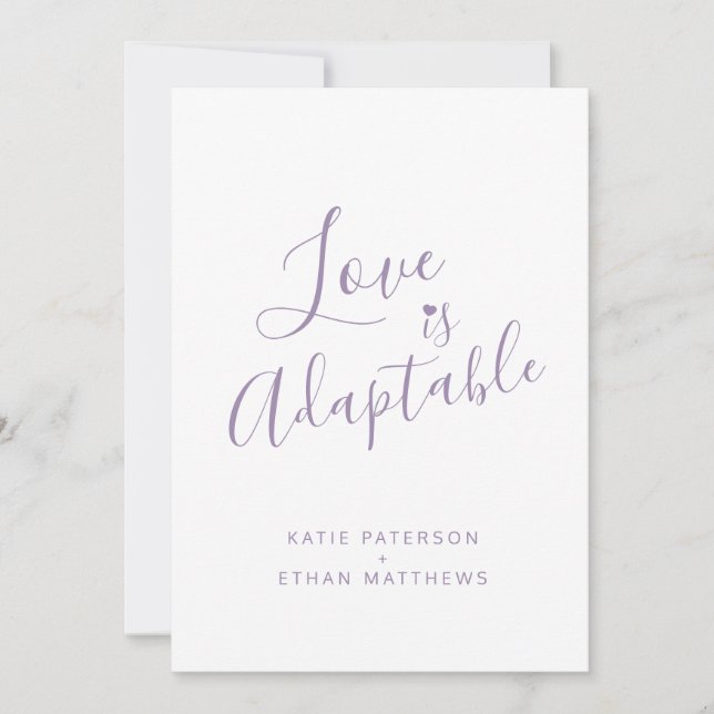 Faire-part L'amour pourpre est adaptable changement streaming (Devant)