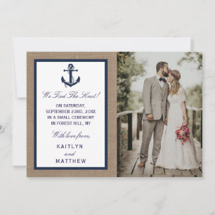 Faire-part L'Ancre De La Marine Sur La Collection De Mariages