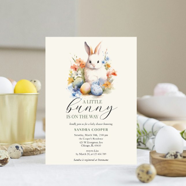 Faire-part Lapin de Pâques | BABY SHOWER | Naissance (Créateur téléchargé)