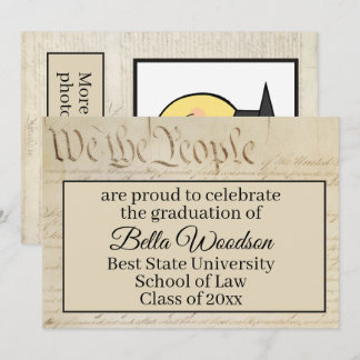 Faire-part Law School Paralegal Graduation Announcement Photo