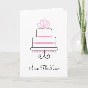 Faire-part le gâteau, font gagner la date