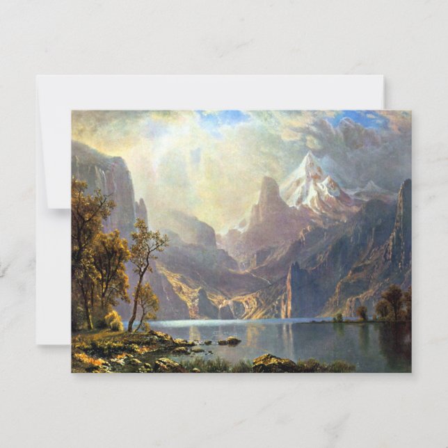 Faire-part Le lac Tahoe peinture Nevada art par Albert Bierst (Devant)