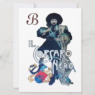 Faire-part LE MONOGRAMME DU CORSAIRE NOIR glace