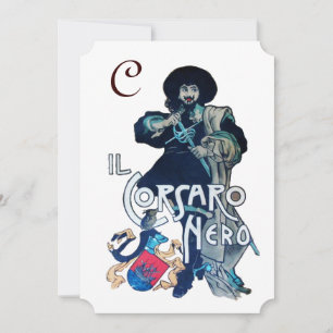 Faire-part LE MONOGRAMME NOIR CORSAIR blanc