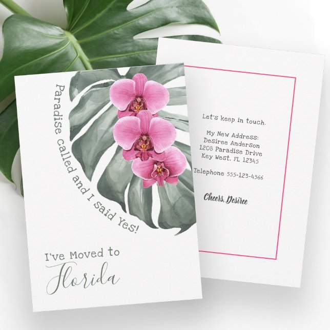 Faire-part Le paradis appelé orchidées tropicales que j'ai dé (Créateur téléchargé)