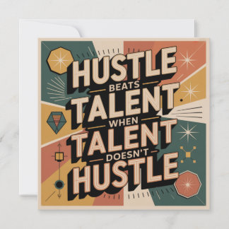 Faire-part Le travail bat le talent quand le talent ne travai