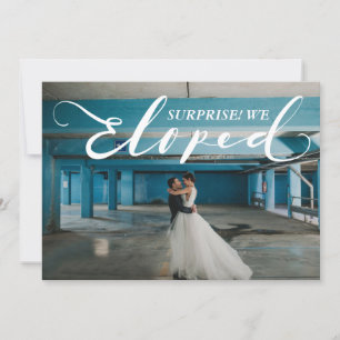 Faire-part légendaire du mariage surprise "Elopé"