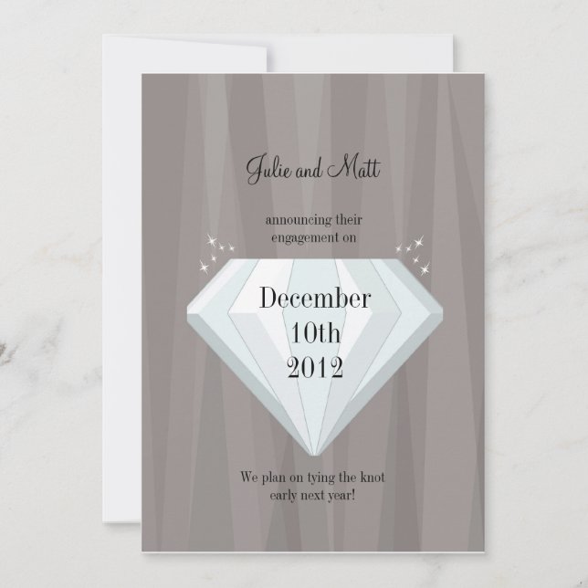 Faire-part Les Diamants Sont Pour Toujours (Devant)