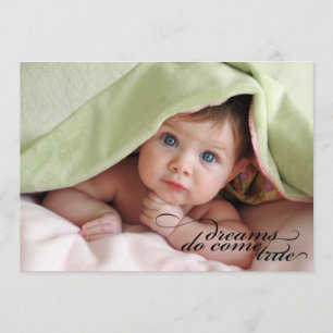 Faire-part Les rêves deviennent réalité {Annonce de naissance