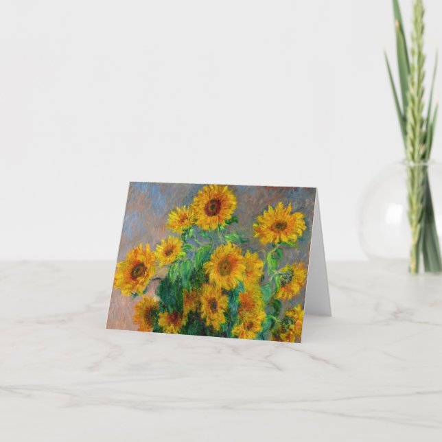 Faire-part Les tournesols de Monet (Devant)