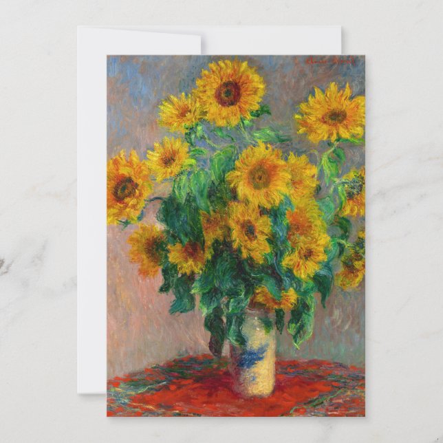 Faire-part Les tournesols de Monet (Devant)