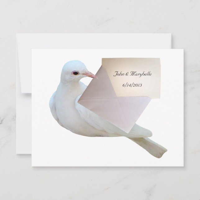 Faire-part lettre de colombe (Devant)