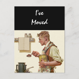 Faire-part L'homme vintage de carte postale font le nouveau