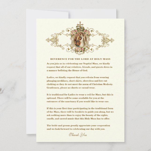 Faire-part Lignes directrices pour la révérence envers notre  (Devant)