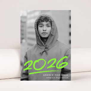Faire-part Lime Vert Pointillé Promotion 2026 Photo de remise