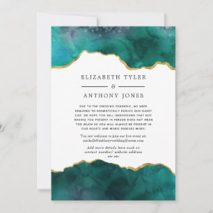 Faire-part Liste de invités de mariage réduite Agate Sarcelle