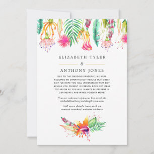 Faire-part Liste de invités de mariage virtuel d'été tropical