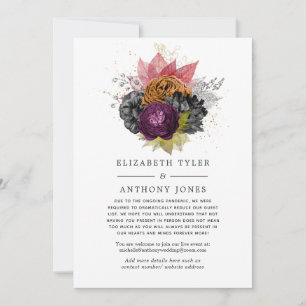 Faire-part Liste de invités réduite de florale automnale vint
