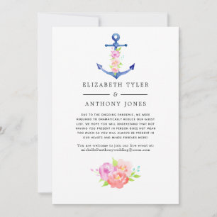 Faire-part Liste de invités réduite Floral Nautique