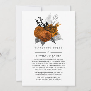 Faire-part Liste de invités réduite pour Halloween Floral Vin