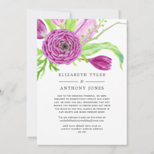 Faire-part Liste de Mariage de Printemps Floral Réduite