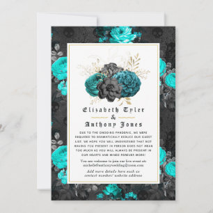 Faire-part Liste de mariage Floral gothique réduite
