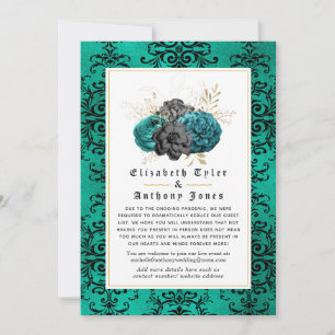 Faire-part Liste de mariage Floral gothique réduite