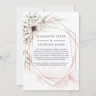 Faire-part Liste d'invités réduite géométrique Eucalyptus en 