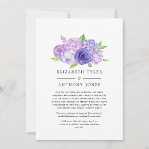 Faire-part Liste d'invités ultra violet Floral Mariage