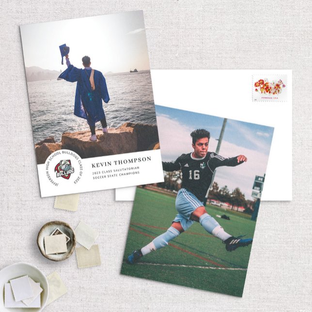 Faire-part Logo de l'école et diplôme photo (Créateur téléchargé)