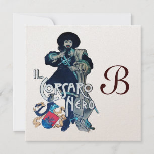 Faire-part L'or NOIR CORSAIR MONOGRAM