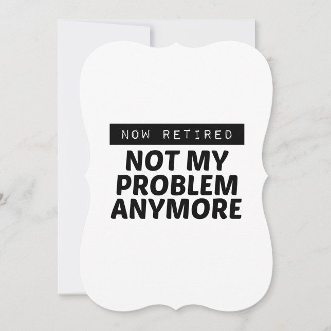 FAIRE-PART MAINTENANT RETIRÉE (Devant)