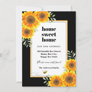 Faire-part Maison de tournesols maison douce maison noire mod