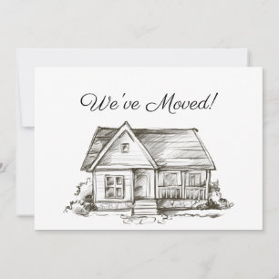 Faire-part Maison Simplement Esquissée Nouvelle Adresse