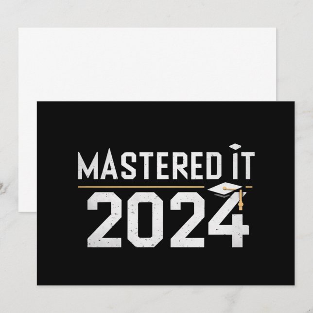 Faire-part Maîtrise maîtrisée Il 2024 Maîtrise (Devant / Derrière)