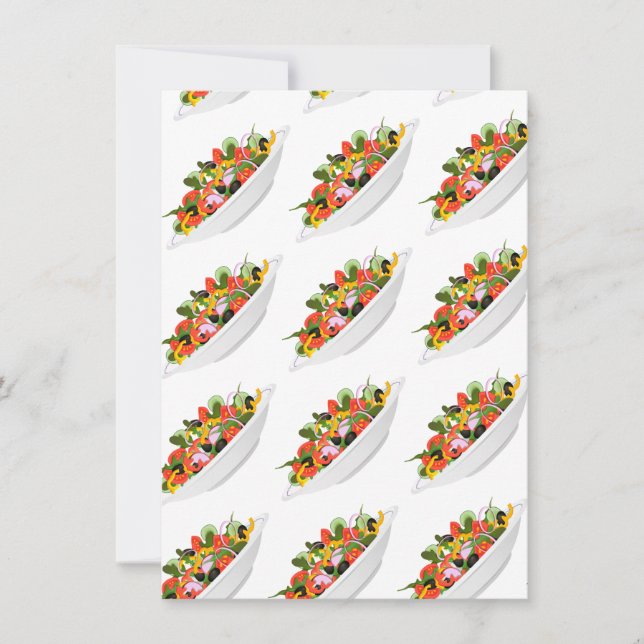 Faire-part Mangez plus de plantes frais motivation salade let (Devant)