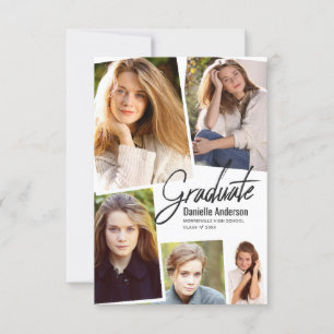Faire-part Manuscrit moderne de collage d'histoire de photo