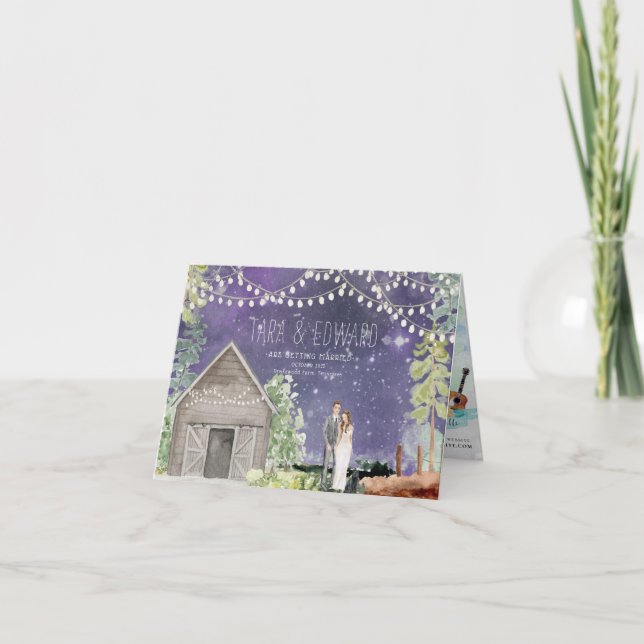Faire-part Mariage aquarelle Enregistrer la date | Nashville (Devant)